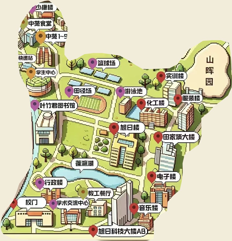 惠州学院探索地图